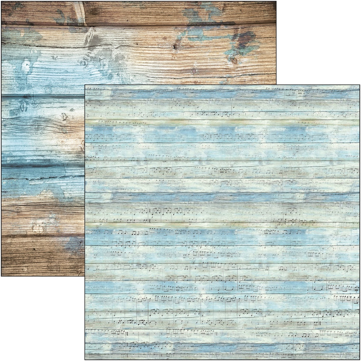 Ciao Bella Double-Sided Cardstock 90lb 12"X12" 12/Pkg - Coastal Wood, Sound Of Summer