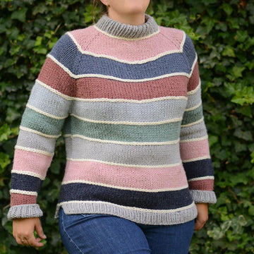 Color Divide  Knit Sweater