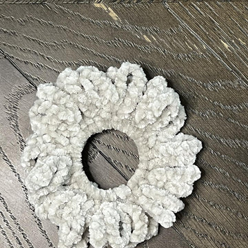 Pearl Plush Crochet Scrunchies