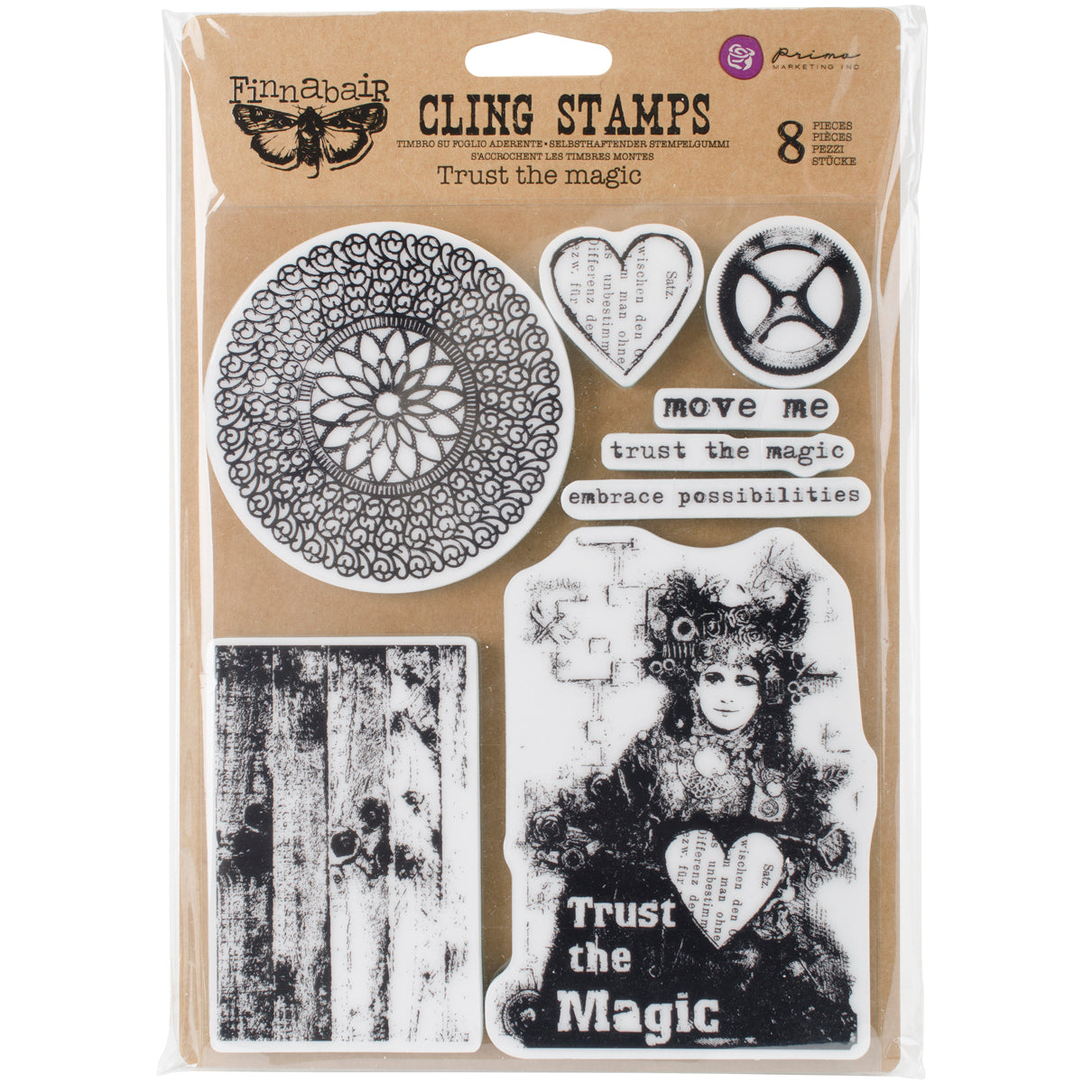 Prima Marketing Finnabair Cling Stamps 6"X7.5" - Trust The Magic