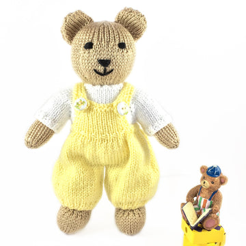 Benny teddy bear knitting pattern 19037