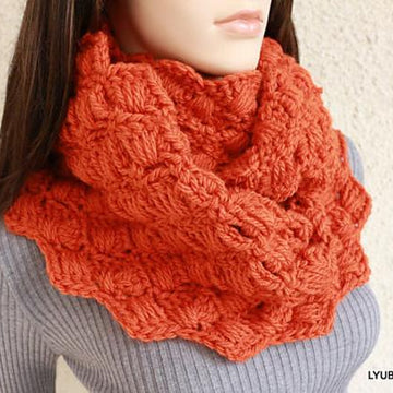 Chunky Infinity Orange Scarf