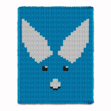 Finger Knitting Pattern, Rabbit Knit Kids Blanket
