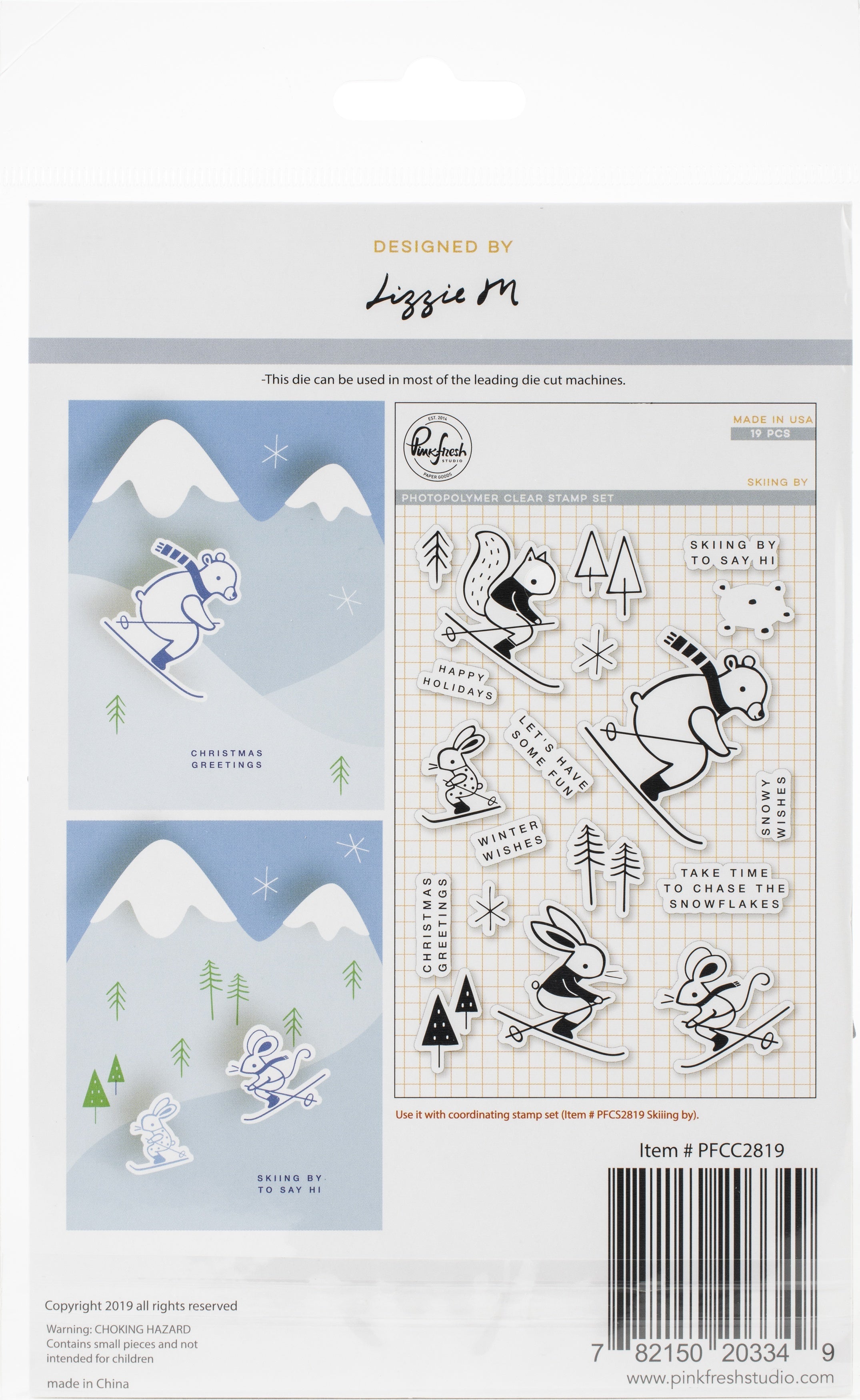 Pinkfresh Studio Die - Skiing By