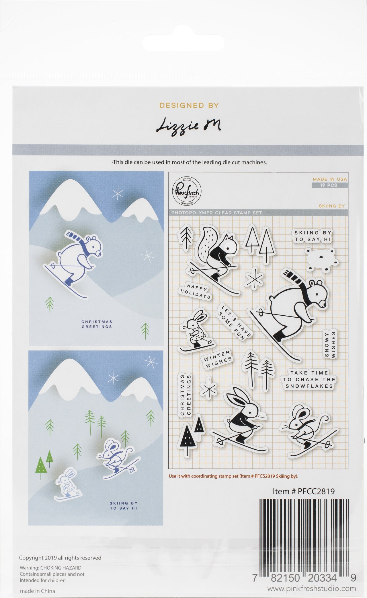 Pinkfresh Studio Die - Skiing By