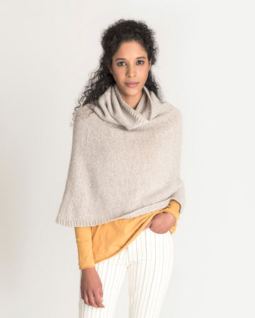 Princeton Capelet in Blue Sky Fibers Eco-Cashmere - 201829 - Downloadable PDF