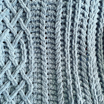 Square Knot Celtic Cable Blanket