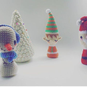 MINI CHRISTMAS SANTA CLAUS, ELF AND SNOWMAN SET - amigurumi pattern