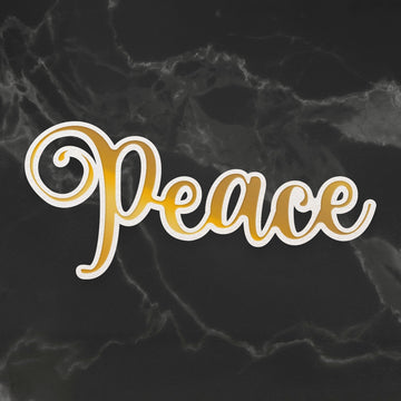 Artdeco Creations Delightful Sentiments Cut, Foil & Emboss Dies - Peace 3.5"X1.5"
