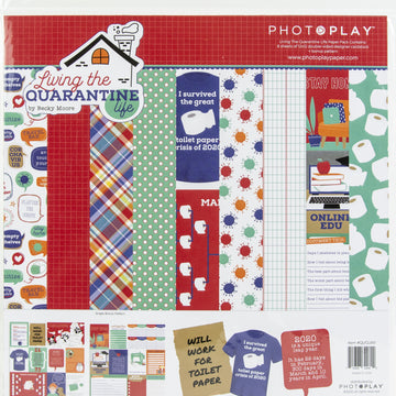 Photoplay Paper PhotoPlay Collection Pack 12"X12" - Living The Quarantine Life, 4 Des/2 Ea