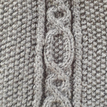 Cable and twist baby hoodie