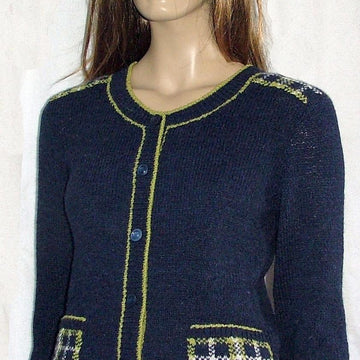 Balmoral - tartan detail cardigan