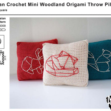 Origami Woodland Animals Throw Pillows (2016009)
