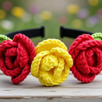Crochet Flowers Headband Pattern PDF + Video Tutorial
