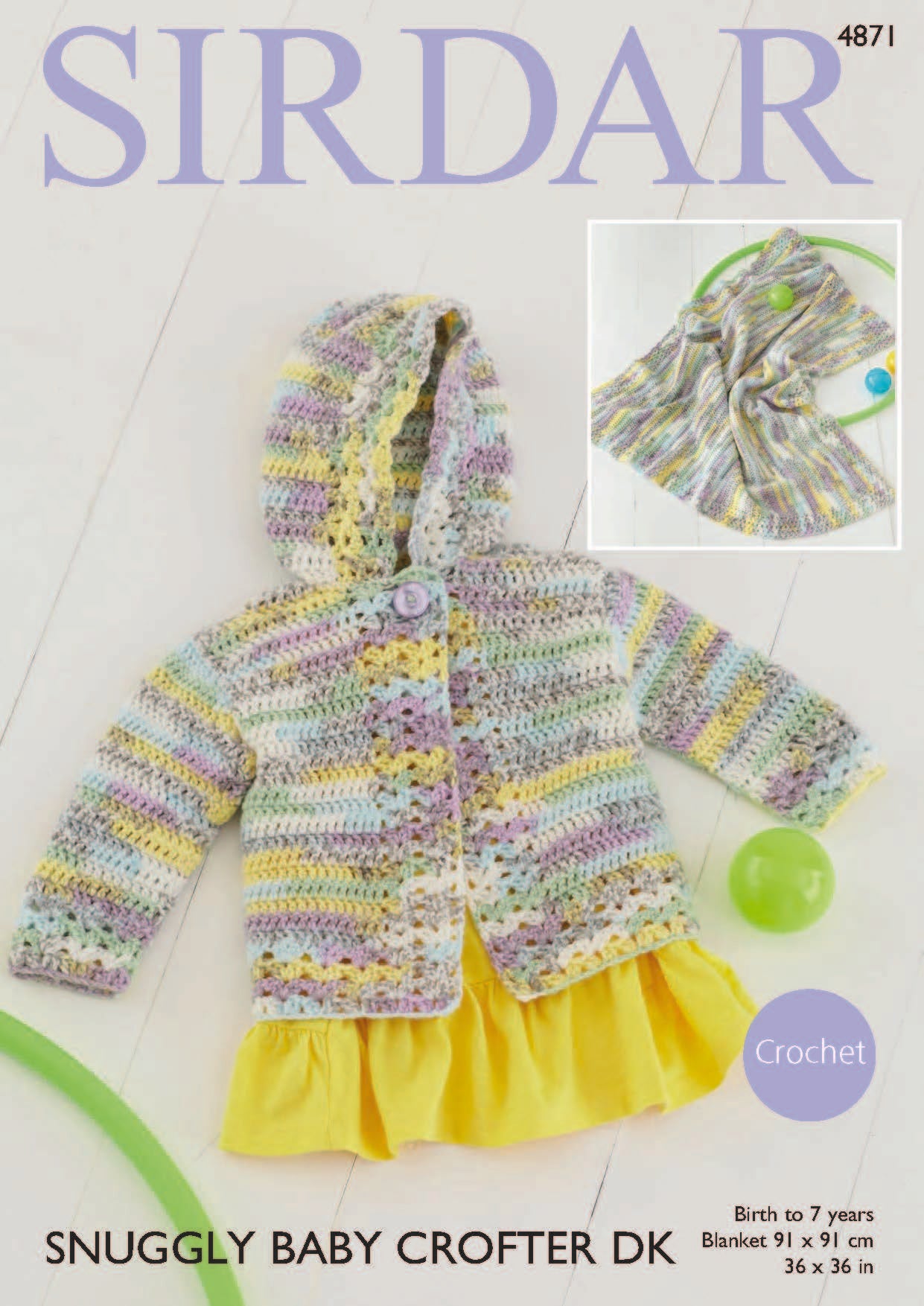 Jacket & Blanket in Sirdar Snuggly Baby Crofter DK - 4871 - Downloadable PDF