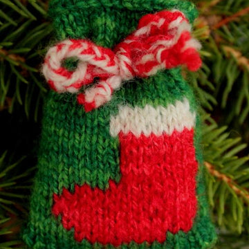 27 Knitted Christmas Santa Sacks