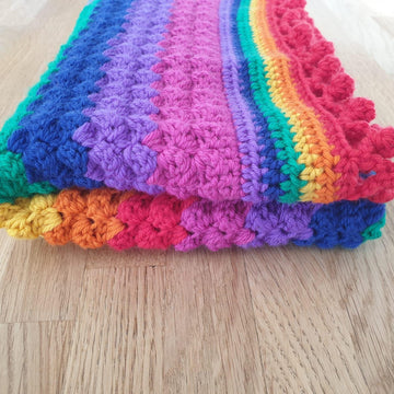 Bright and Bold Rainbow Blanket