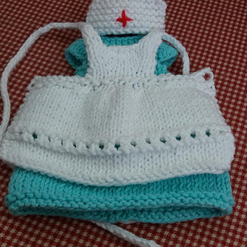 Nurse Dress, Apron, & Cap
