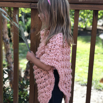 Peach poncho