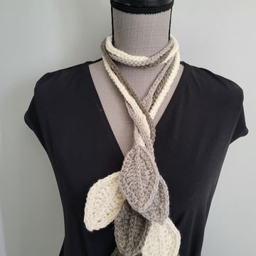 Scarf from leaves tutorial