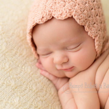 Just peachy baby bonnet