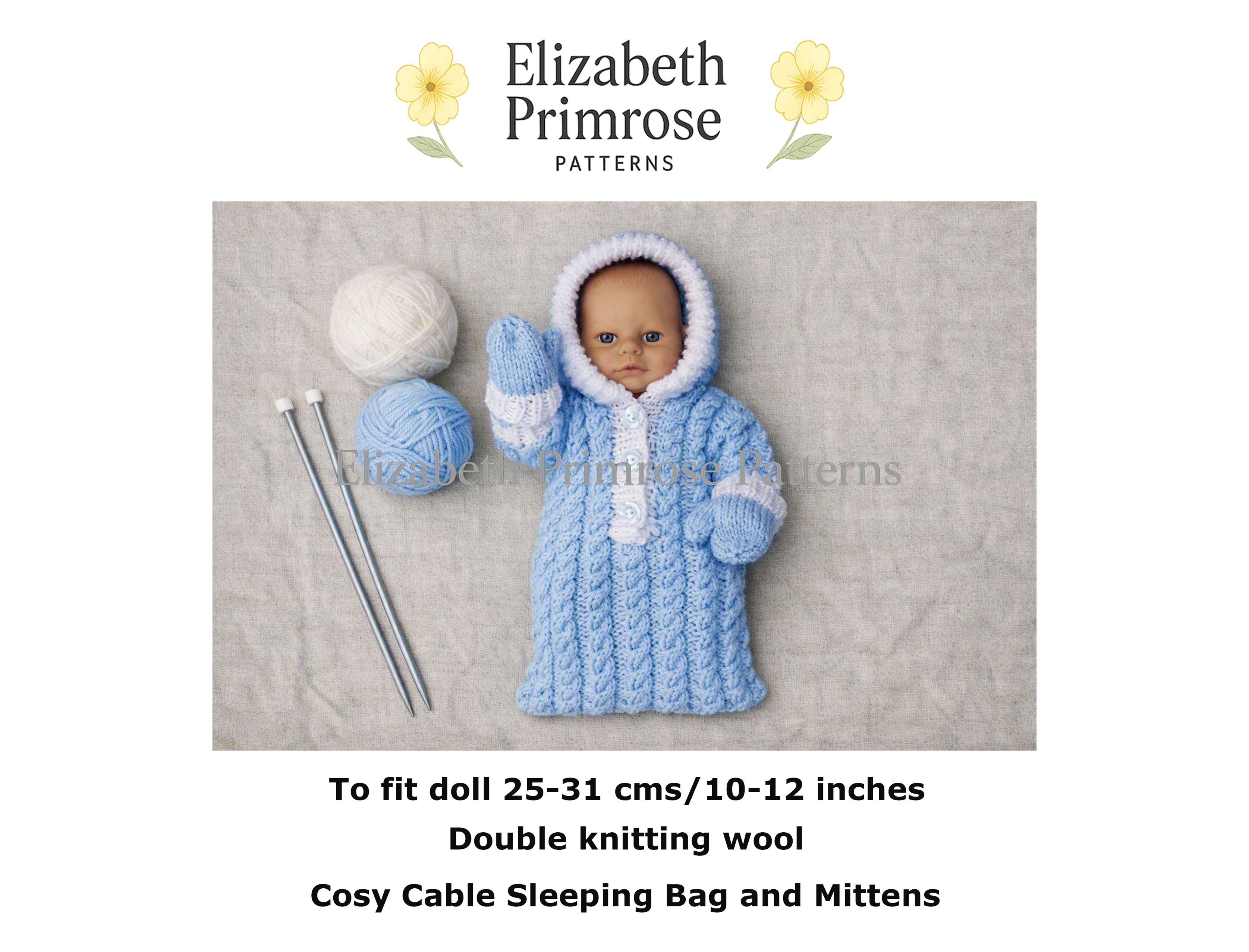 Cosy Cable Sleeping Bag and Mittens P74