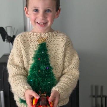 FAMILY Tinsel Tannenbaum Christmas Jumper