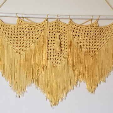 Granny stitch Ma-cro-me wall hanging