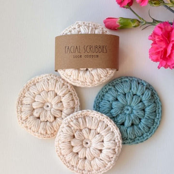 Crochet facial scrubbies