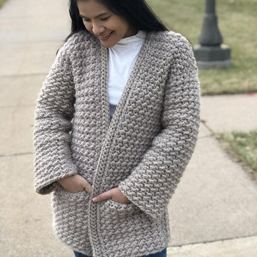 Even moss stitch sweater