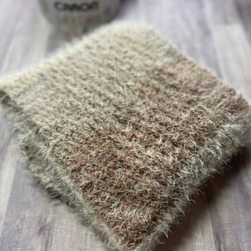 Caffè Latte Hooded Crochet Scarf