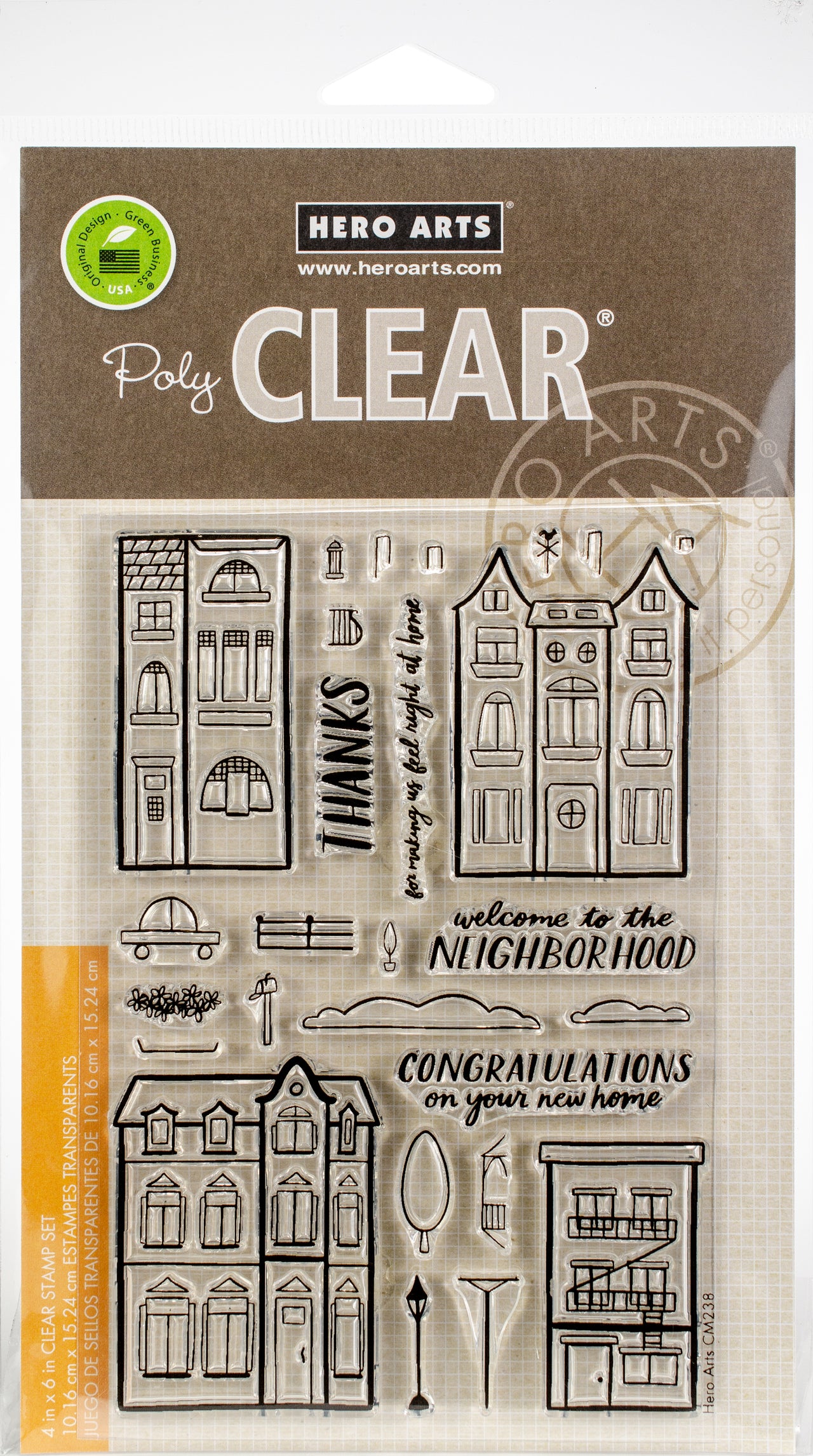 Hero Arts Clear Stamps 4"X6" - Welcome Neighbor