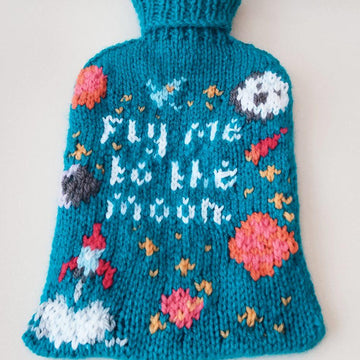 Fly Me to The Moon Hot Water Bottle Cover