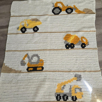 Construction Truck Baby Blanket