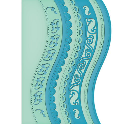 Spellbinders Borderabilities Card Creator Dies - A2 Curved Borders 1