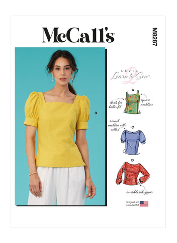 McCall's Misses' Tops M8287 - Sewing Pattern