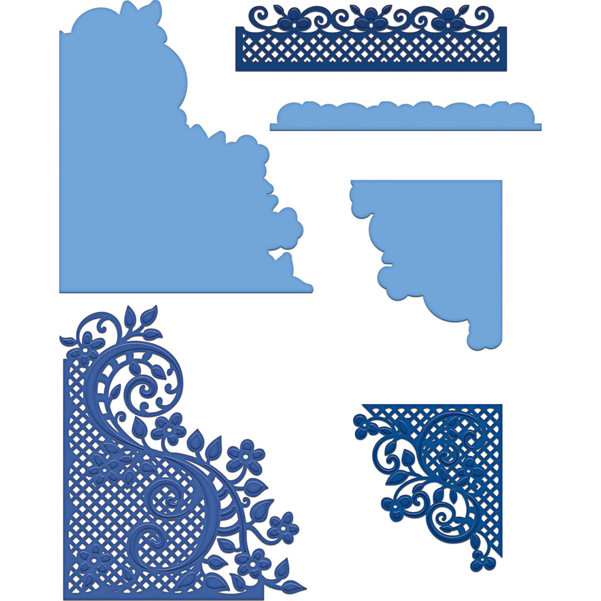 Heartfelt Creations Cut & Emboss Dies - Fleur Borders & Pockets .15" To 5.75"