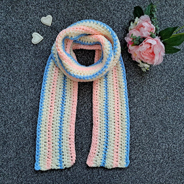 Crochet Pastel Princess Scarf Pattern/Tutorial