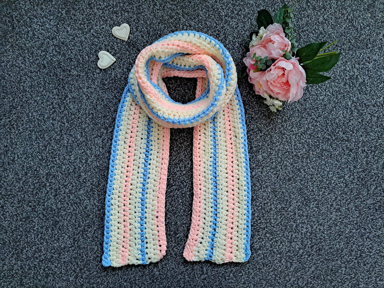 Crochet Pastel Princess Scarf Pattern/Tutorial
