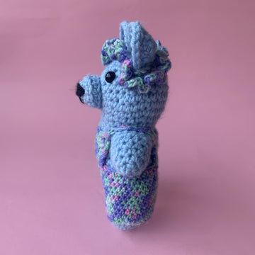 Crochet Blue Bear with Dungarees