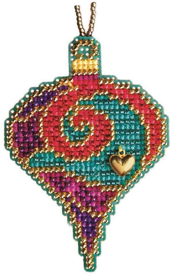 Mill Hill Garnet Spiral Cross Stitch Kit - 5.5cm x 8.5cm