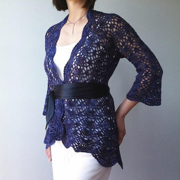 Ava - lacy shells cardigan