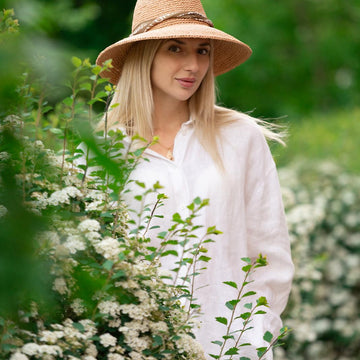 Wide brim raffia hat Safari