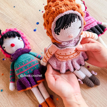 TUTORIEL CROCHET POPPIE en Français de Zess - modèle patron pdf amigurumi poupée