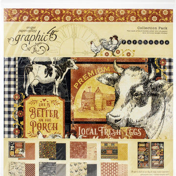Graphic 45 Collection Pack 12"X12" - Farmhouse