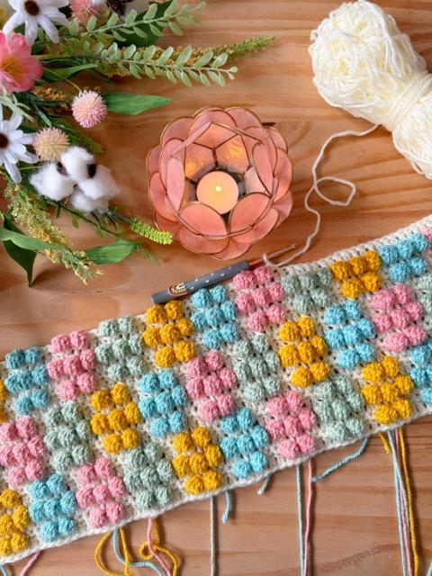 Bobble Blooms Blanket