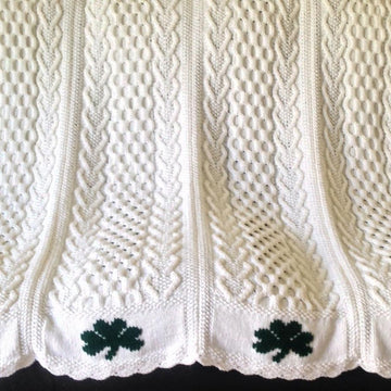 Hearts & Shamrocks Cable Afghan