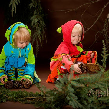 Whimsical Forest. Hand knitted Legwrmers with crochet details