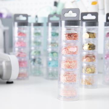 Sizzix Making Essential Sequins & Beads 5/Pkg - Sorbet, 5g Per Pot
