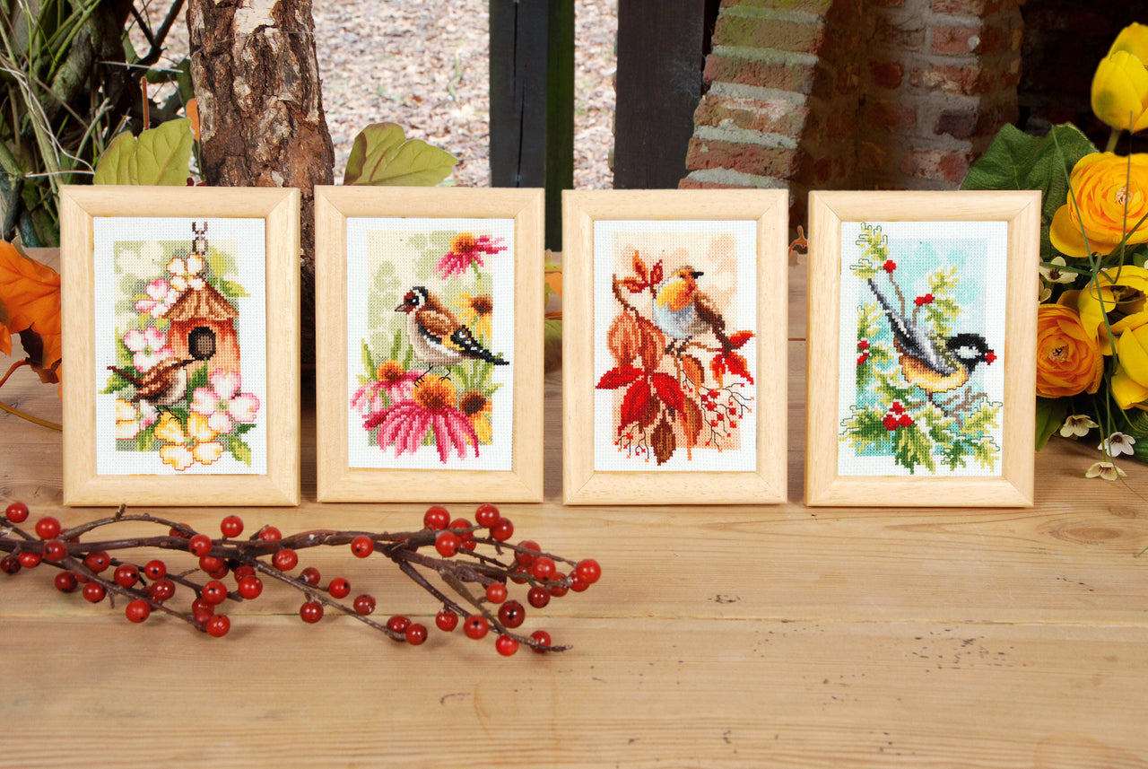 Vervaco Miniature Kit Four Seasons Set Of 4 Cross Stitch Kit